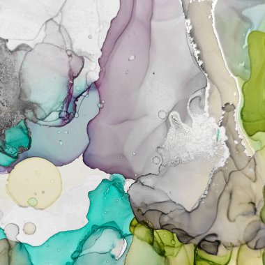 Alkol Mürekkebi Boyama. Sanat Akıcı Soyut Duvar. İpek Sıçrama dokusu. Gemstone Modern Alkol Mürekkebi Boyama. İnce Renk Sıçratan Duvar Kağıdı. Modern Antik Düzen. İzole edilmiş Yeşil.