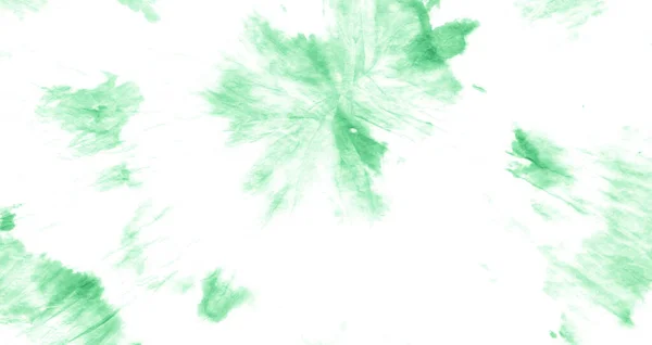 Πράσινη Τυπωμένη Γραβάτα Βαφή Μπατίκ Μοτίβο Μεταξιού Επίδραση Ζωηρή Ψυχεδελική — Φωτογραφία Αρχείου