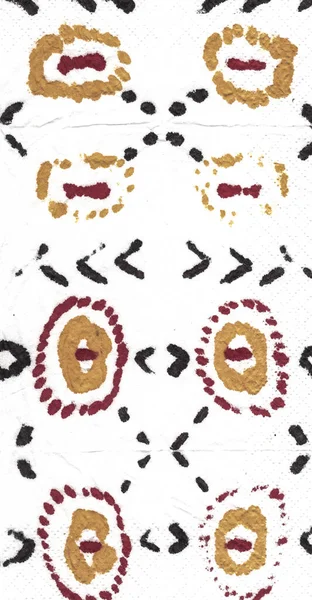 Цыганский Ацтекский Узор Синий Искусство Подушки Этнические Украшения Ткань Ручной — стоковое фото