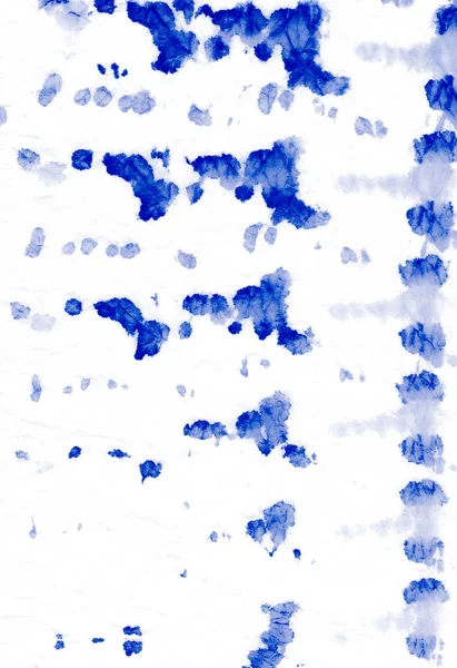 Синий Икат Патаркацишвили Морской Краситель Брызги Батик Фон Ткань Ромба — стоковое фото