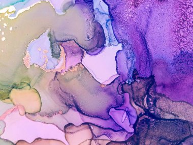 Siyah mermer. Yağ Sıvısı Soyut Yazdırma. Deniz sıçrama dokusu. Denizkızı Modern Mermer Altın Siyah. Uzay İzole Edilmiş Moda Çizimi. Parlak, zarif bir tuval. Lüks Mor Mürekkebi Karıştır. 