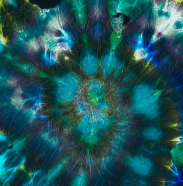 Neon Soyut Psikedelik. Denim Batik Özgeçmişi. Stil Soyut Psikedelik. Boyama 1960 Deseni. El yapımı Shibori dokusu. 1970 'lerin Renk Boyama Kumaşı.