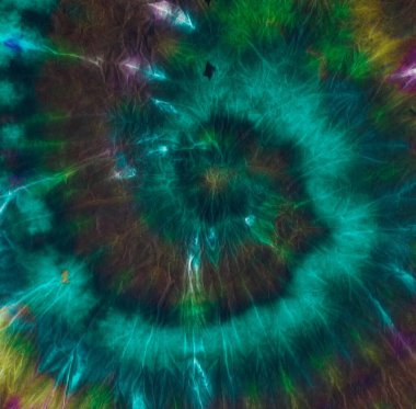 Fantezi Soyut Psikedelik. Renkli Batik deseni. Çembersel Soyut Psikedelik. Tye Boyama 70 'lerin Sanatı. Gökkuşağı Mistik Yolculuk Boyası. 70 'lerin Stili.