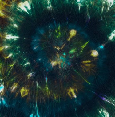 Sihirli Soyut Psikedelik. Giysiler Boho Yazdırma. Çembersel Soyut Psikedelik. Tiedye Resim 1960 Doku. Gökkuşağı Sihirli Çember Arkaplanı. Renkli 1960 Doku.