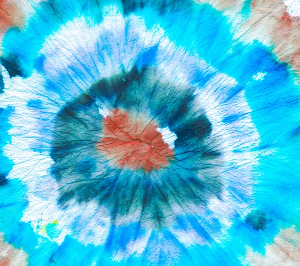 Cyan Tie Dye Repetir Ilustração Seda Impressão Tinta Brush Holiday — Fotografia de Stock