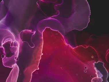 Soyut Mürekkep Sanatı. Flow Artistic Print. Sea Airy tuvali. Violet Parıltılı Soyut Mürekkep Sanatı. Ocean Splashs Duman Kağıdı. Yıkama deseni. Mor Soyut Mürekkep Sanatı 'nı karıştır. Girdap Pembesi