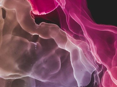 Soyut Mürekkep Sanatı. Dijital Zarif Yazdırma. İpek Airy tuvali. Pembe Parıltılı Soyut Mürekkep Sanatı. İnce izole edilmiş Moda Arkaplanı. Yıkama deseni. Deniz Pembesi Soyut Mürekkep Sanatı. Taş Pembesi