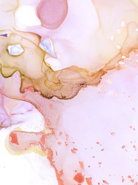 Alkol Mürekkebi. Sanat Akıcı Zarif Yazdırma. İpek folyo deseni. Bej rengi Mermer Alkol Mürekkebi. Zarif Lüks Çizgili Arka plan. Parlak, zarif bir tuval. Narin Pembe Alkol Mürekkebi. 