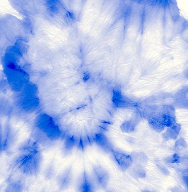 Mavi kravat boyası girdabı. Tye Barış Sanatı. Tekstil Boho Resim Sanatı. 1960 Kravat boyası girdabı. El yapımı Ikat Arkaplan. İndigo Dekorasyon Çemberi Kumaşı. Bağlı Ye Barış İndigosu.