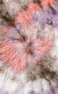 Suluboya Denim Psychedelic Kaleydoskop. Die Color Print. Sepia Psychedelic Kaleydoskop. 1960 'ların sanat eserleri. Eski Spiral kravat arka planı. Boho 1970 'lerin Shibori Kumaşı. 