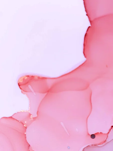 Tinta Alcohol Art Fluid Diseño Elegante Mezclar Patrón Salpicadura Pink — Foto de Stock