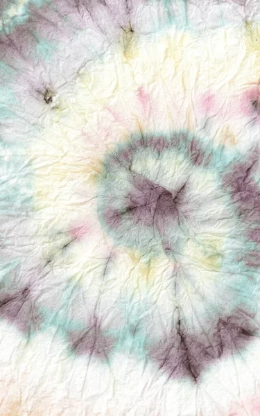 迷幻效果迷幻心动图 染料漩涡艺术 彩虹迷幻万花筒 1960年的背景 有趣的螺旋黑麦背景 Ikat 1970年代Denim Paint — 图库照片