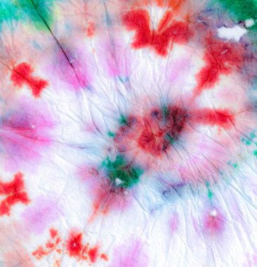 Eski Renkli Spiral Kravat Boyası. Violet Boyalı Boho Tonal Doku. Çok renkli spiral kravat boyası. Barış Dekorasyonu Bohem Sanatı. 1960 'ların Boyalı Hippi Sanatı. Kentsel 1970 'ler.