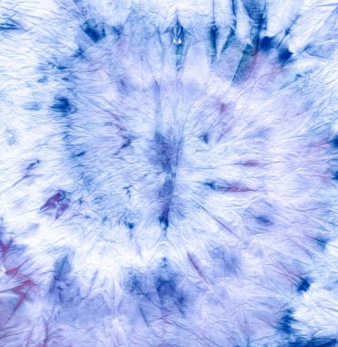 Hippi Spiral Kravat Boyası. Mavi Boyalı Ikat Parlak Arkaplan. Deniz sarmalı kravat boyası. Hippi Giyim Gökkuşağı Kumaşı. 70 'ler Tye Style Doku. Tekstil Spiral Kravat Boyası. 