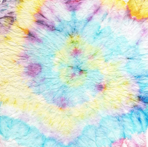 Psychedelische Dress Tie Dye Spiraal Vredeskunst Geverfd Pastel Tie Dye — Stockfoto