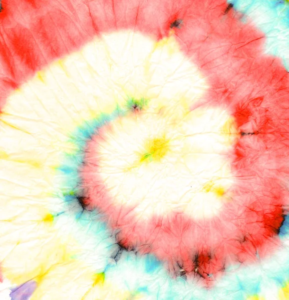 Картина Хиппи Спираль Городская Ткань Голубой Галстук Икат Зеленая Спираль — стоковое фото