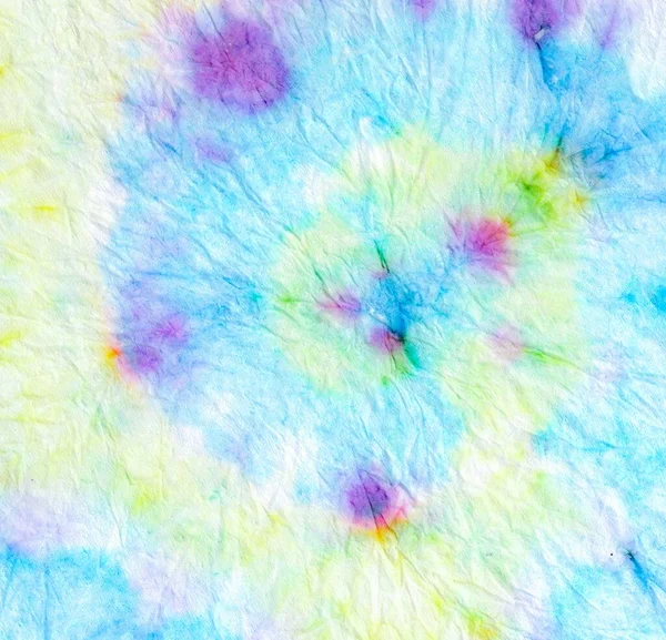 Cool Color Spiral Tie Dye Weiß Tiedye Batik Bright Painting — Stockfoto