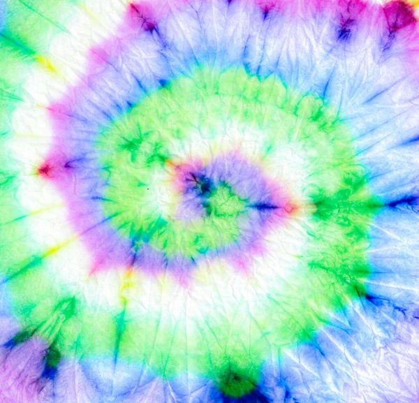 Spiralny Barwnik Spiralny Boho Multicolor Dyed Cool Shibori Tekstury Biały — Zdjęcie stockowe