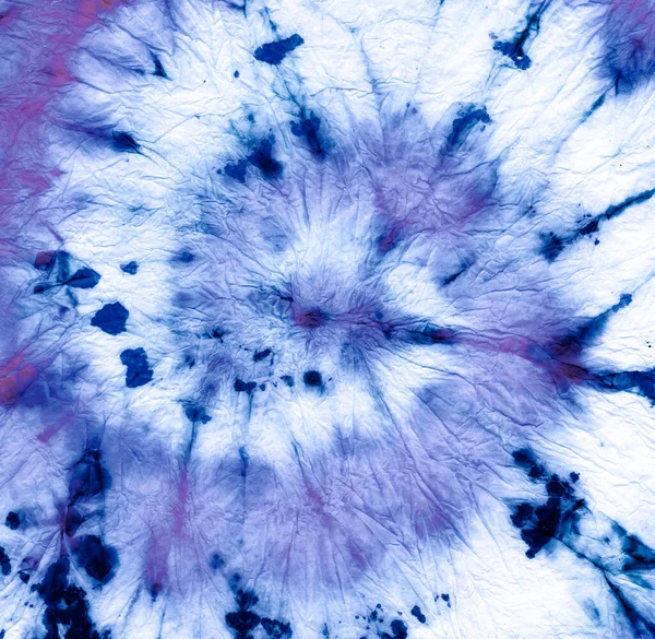 Teinture Cravate Spirale Ronde Boho Violet Tiedye Cool Tonal Texture — Photo