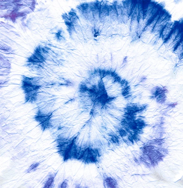 Batik Peace Spiral Tie Dye Quadro Denim Fresco Tinto Freddo — Foto Stock