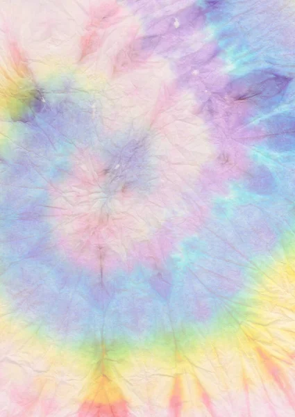 Tęczowy Spiralny Barwnik Okrągła Die Rainbow Fabric Kolor Odzież Spiralny — Zdjęcie stockowe