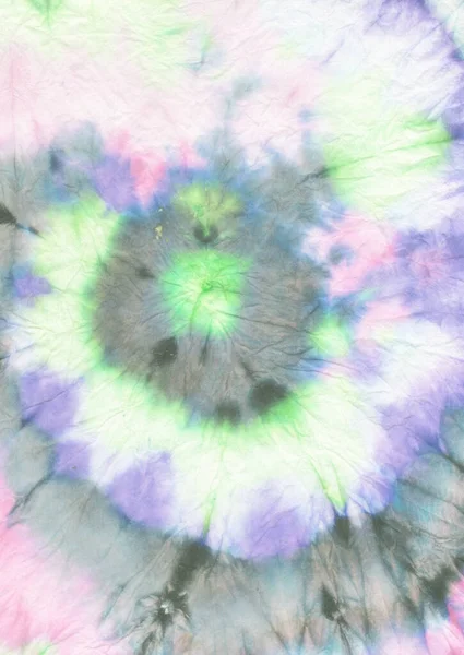 Κομψό Spiral Tie Dye Τέχνη Του Ουράνιου Τόξου Denim Διακοσμήστε — Φωτογραφία Αρχείου