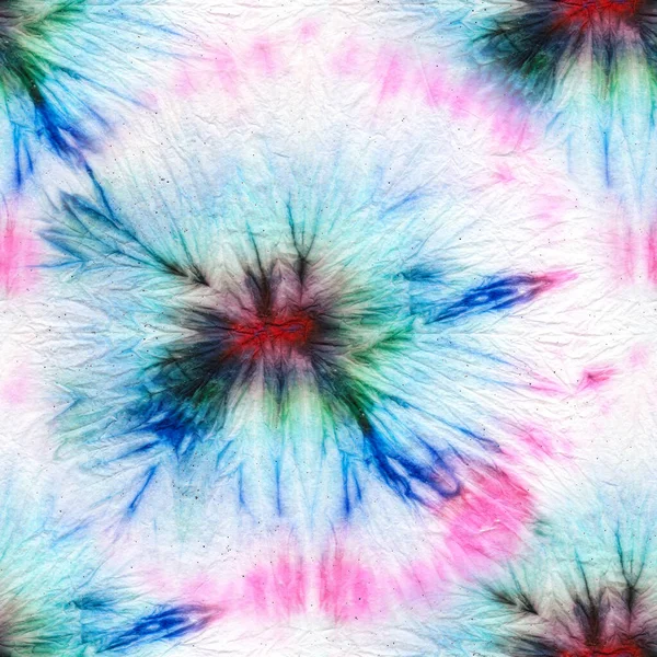 Regenbogenkreis Krawattenfärbespirale Gefärbte Spirale Hintergrund Red Tie Dye Spirale Batik — Stockfoto