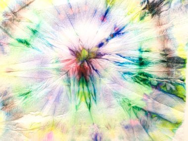 Tie Dyeing. Dyed Watercolor Oriental Border. Rainbow Dress Graphic Texture. Background Tie Dyeing. Peace Washed Abstract Print. Dye Space.