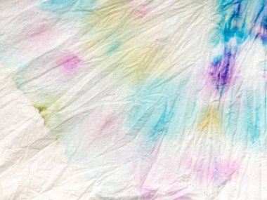 Dye Print. Tye Watercolor Indonesian Border. Rainbow Dress Strip Fabric. Background Dye Print. Simple Fashion Repeat Textile. Tiedye Stain.