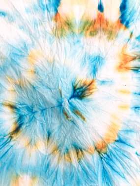 Tie Dyeing. Dyed Watercolor Indonesian Textile. Rainbow Space Dots Fabric. Background Tie Dyeing. Peace Hippie Psychedelic Pattern. Tie Dress.