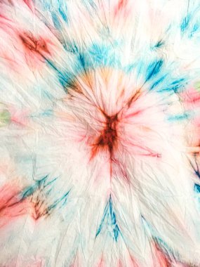 Tie Dye Ethnic. Dye Closeup Patchwork Cloth. Rainbow Dress Stripe Border. Background Tie Dye Ethnic. Peace Galaxy Kaleidoscope Shirt. Dyed Silk.