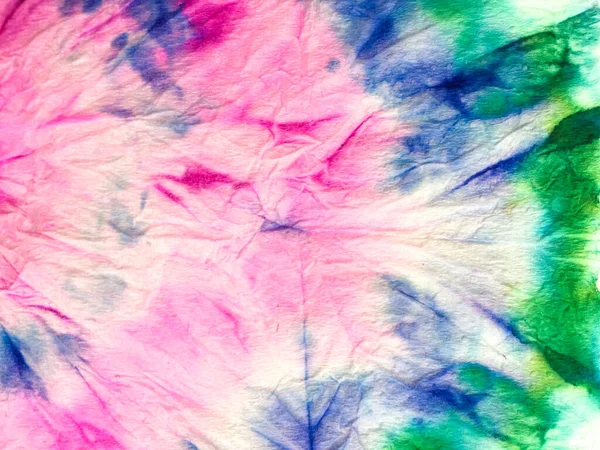 Shibori Watercolor Dyed Watercolor Aztec Fabric Wave Space Strip Textile — Stockfoto