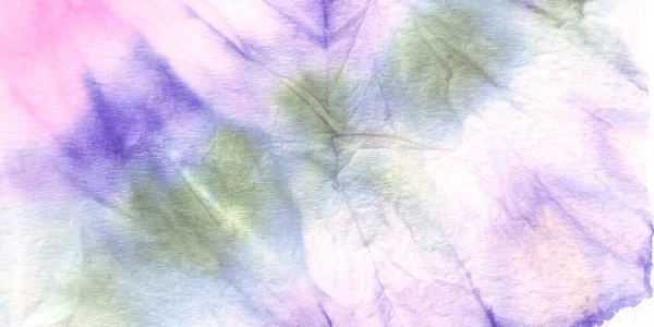 Dye Texture Dyed Watercolour Pale Border Rainbow Silk Ink Art — стокове фото