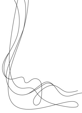 Beyaz bir arka plan üzerinde dekoratif skeç