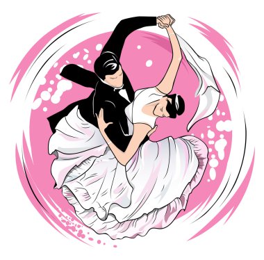Pembe bir arka plan üzerinde vals kasırga