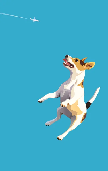 Jamping chien — Image vectorielle