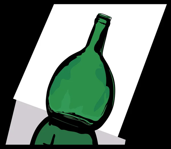 Grüne Flasche — Stockvektor