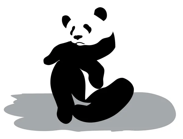 Panda triste. — Vector de stock