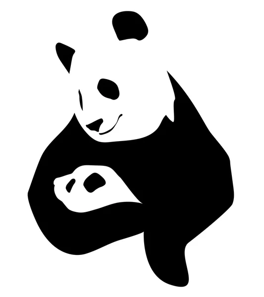 Panda con un bebé — Vector de stock