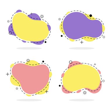 Sıvı Şekiller Sancaklar Vektörü