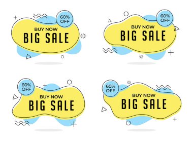 Sıvı Şekiller Sancaklar Vektörü