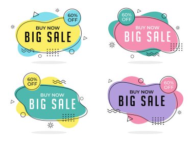 Sıvı Şekiller Sancaklar Vektörü