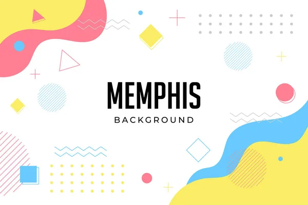 Memphis Background Vector Anni — Vettoriale Stock