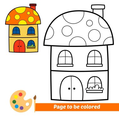 Çocuklar için boyama kitabı, ev vektörü