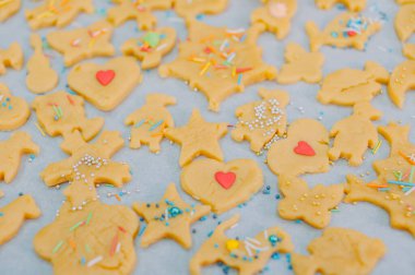 Masada küflü ev yapımı kurabiyeler.