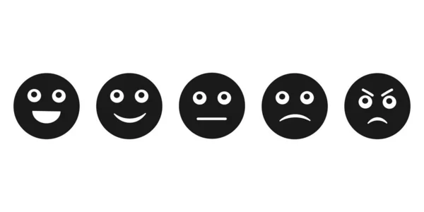 Emotikonok Sorozata Emoji Készlet Visszajelzések Érzelmek Formájában — Stock Vector