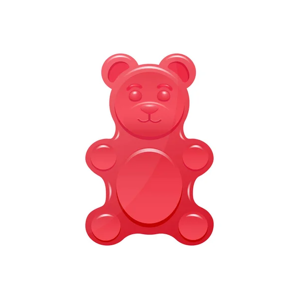Red Gummy Bear Isolated White Background Vector Illustration Royalty Free Stock Illustrations