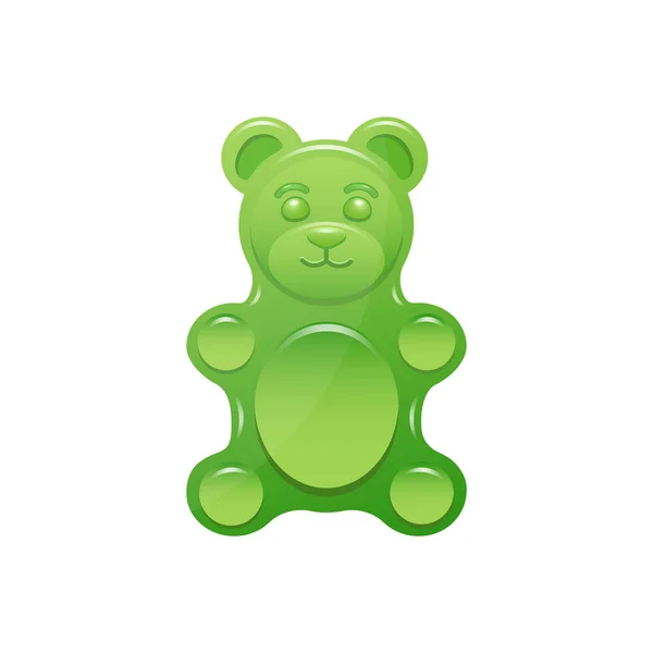 Green Gummy Bear Isolated White Background Vector Illustration Royalty Free Stock Vectors