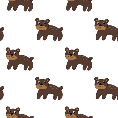 Kusursuz ayı deseni. Vektör illüstrasyonu