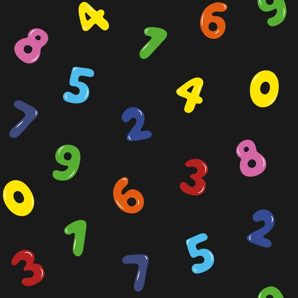 Απρόσκοπτη Μοτίβο Αριθμούς Χρωμάτων Εικονογράφηση Διανύσματος — Διανυσματικό Αρχείο